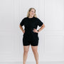 Ladies Shorts and Tee Set in Black