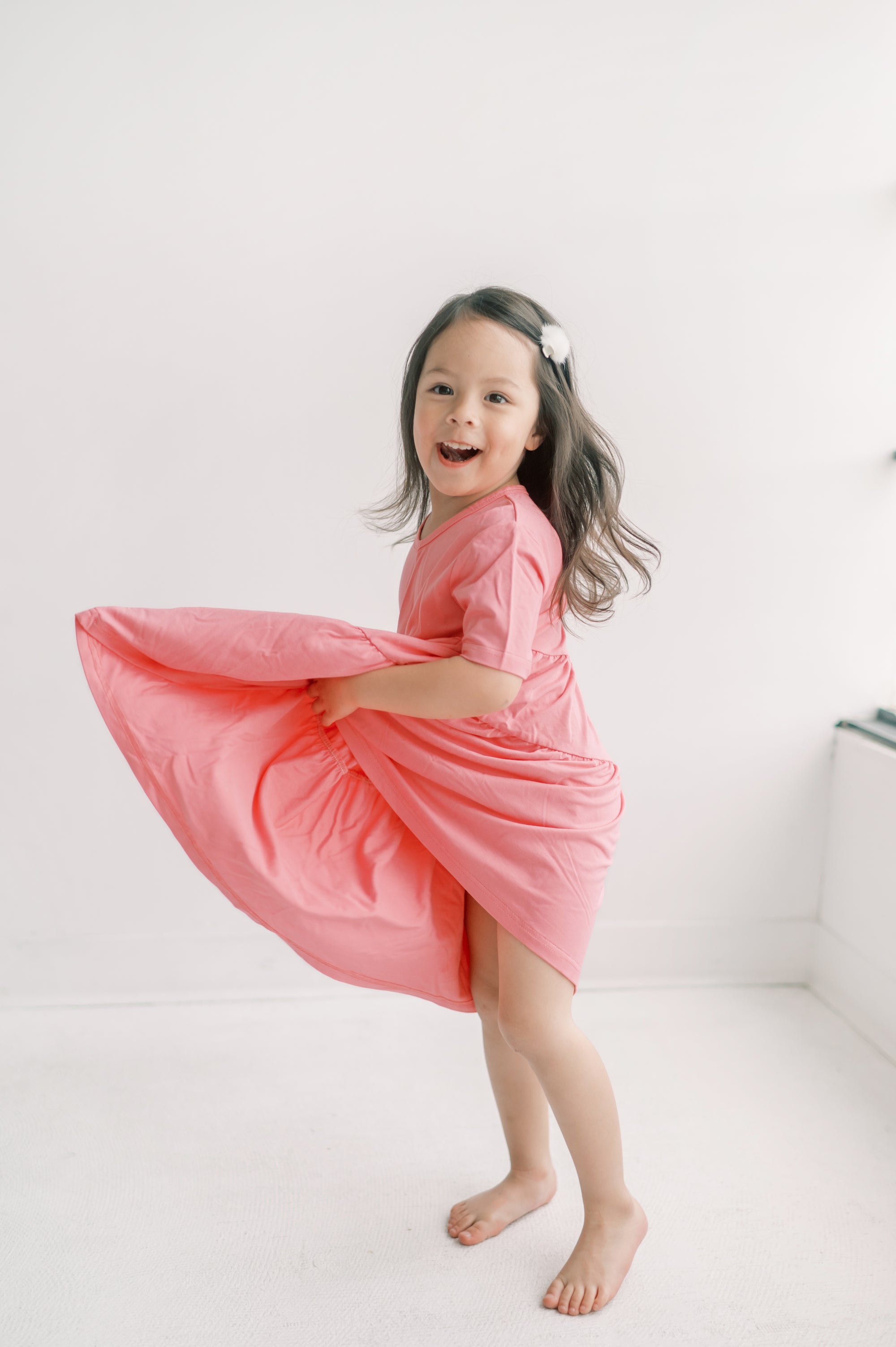 Charlotte Tiered Dress in Bubblegum