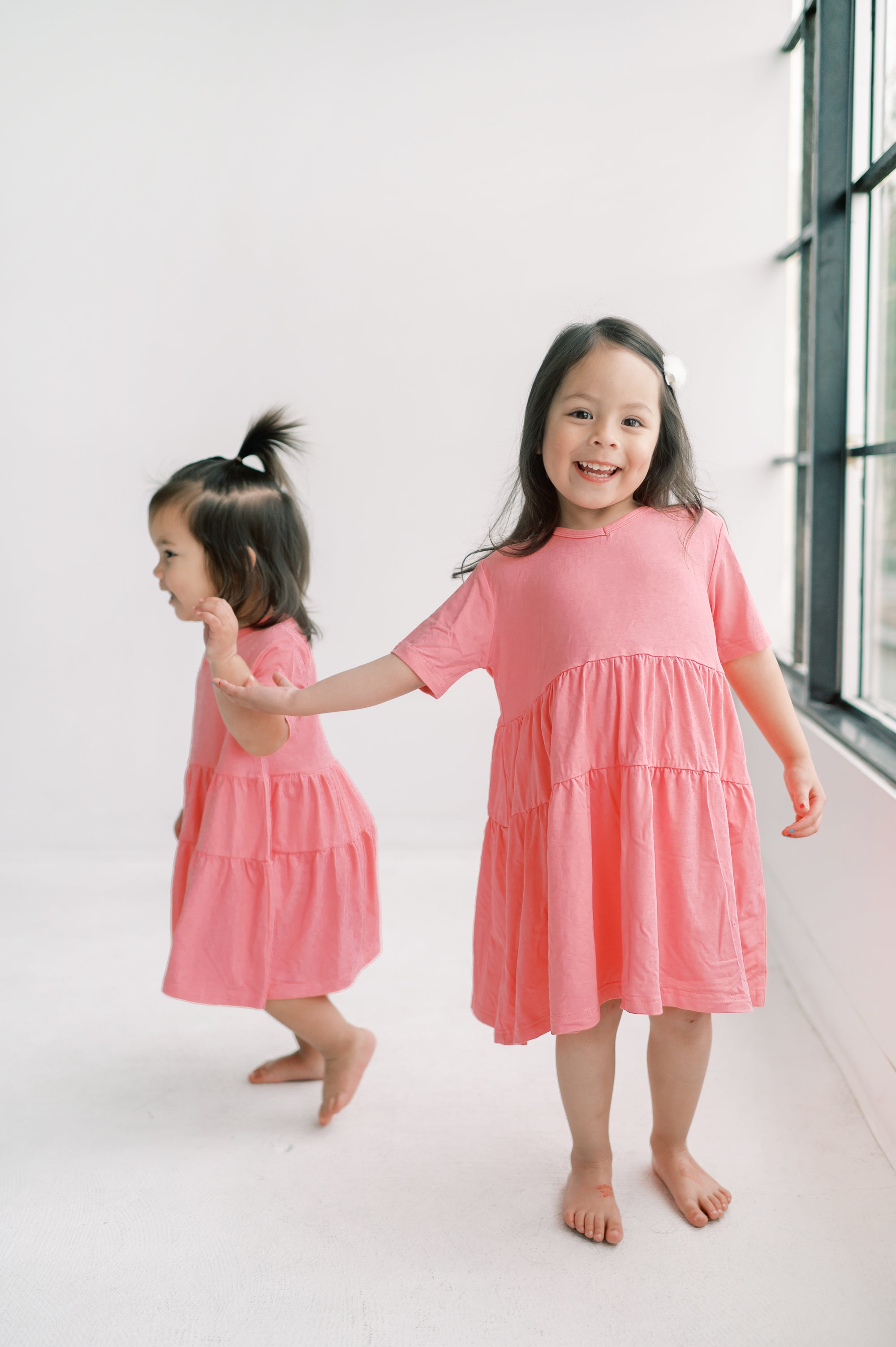 Charlotte Tiered Dress in Bubblegum