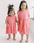 Charlotte Tiered Dress in Bubblegum