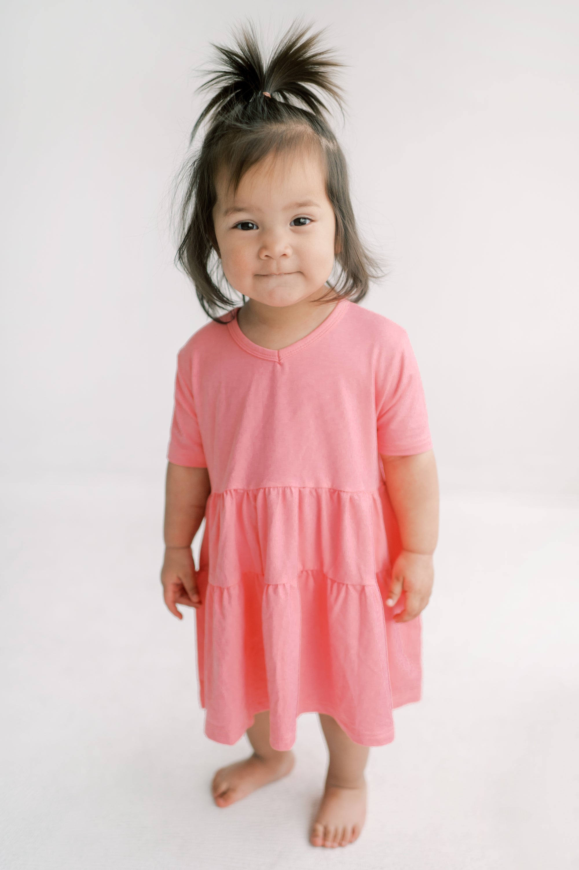 Charlotte Tiered Dress in Bubblegum