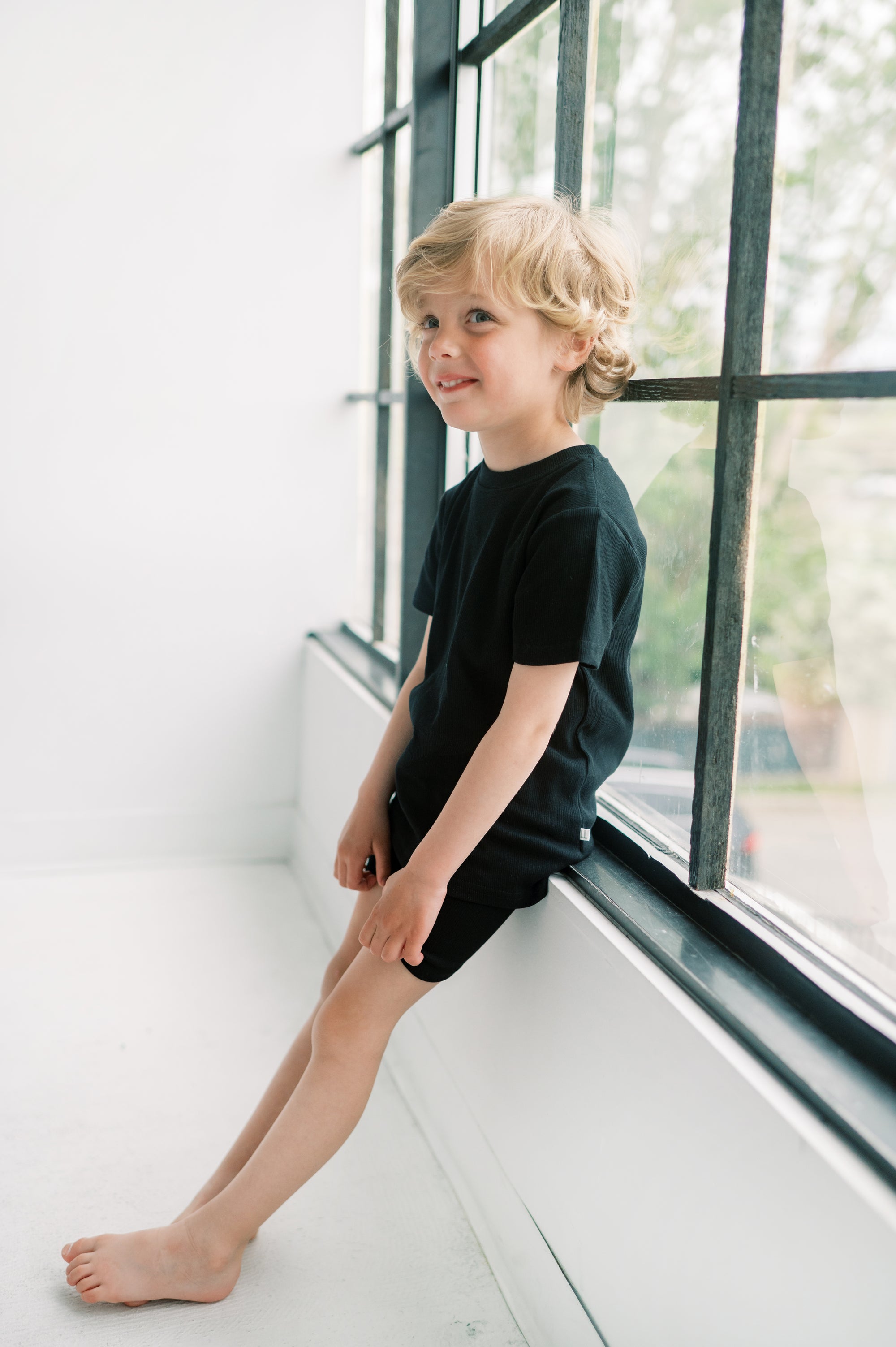 Shorts and Tee Set in Black