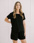 Ladies Bamboo Frilly Pyjama Set